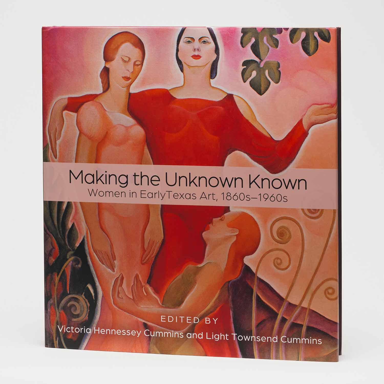 Book cover featuring an artwork detail of three women in bright shades of pink, red, and orange