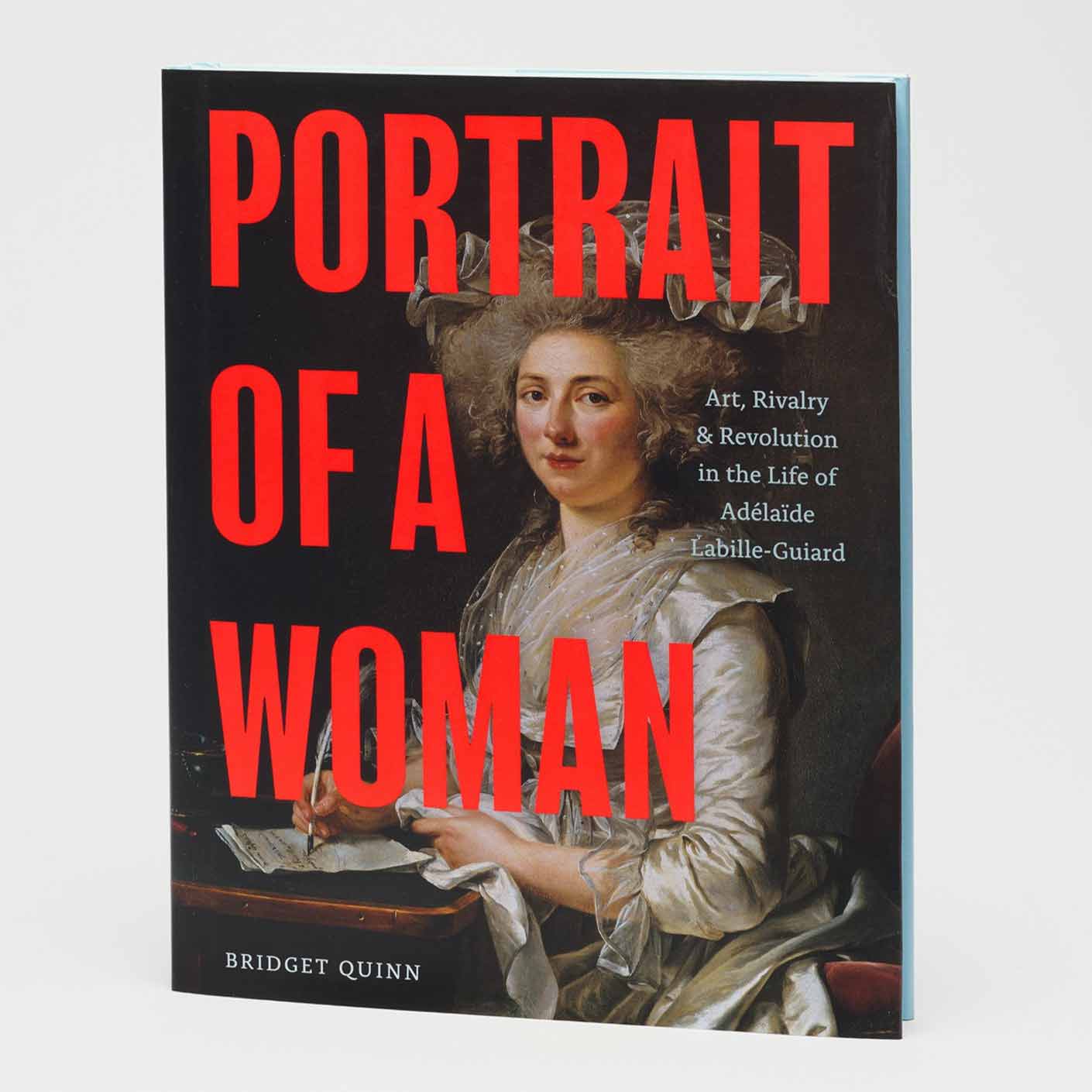 Book cover featuring a detail of a painting of an eighteenth-century French woman at a writing desk