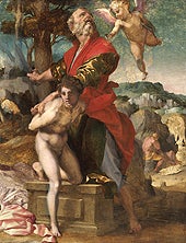 Andrea d’Angnolo del Sarto (1486–1530), The Sacrifice of Isaac, c. 1527, oil on poplar, 178.2 x 138.1 cm. (70 1/6 x 54 2/5 in.), Cleveland Museum of Art