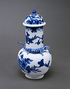 <empty>Vase and Cover, Meissen porcelain, c. 1725, 2001.462; H., 9 1/4” (23.5 cm). Photo: Maggie Nimkin