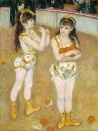 Pierre-Auguste Renoir (1841–1919), Acrobats at the Cirque Fernando (Francisca and Angelina Wartenberg), 1879, Oil on canvas, The Art Institute of Chicago 