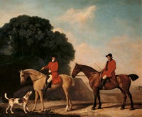 Thomas Smith, Huntsman of the Brocklesby Hounds, and His Father, Thomas Smith, Former Huntsman, with the Hound Wonder, 1776, Oil on panel, Private collection 