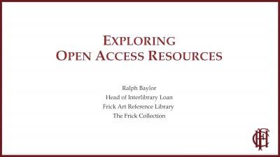 Exploring Open Access Resources