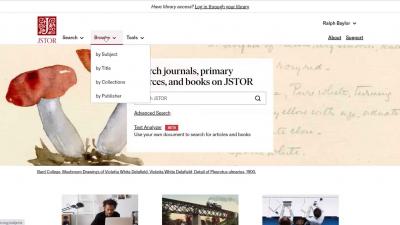 screenshot of jstor website