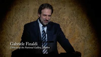 Gabriele Finaldi giving lecture at the Frick Collection