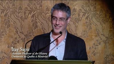 photo of Itay Sapir giving lecture at Frick Collection