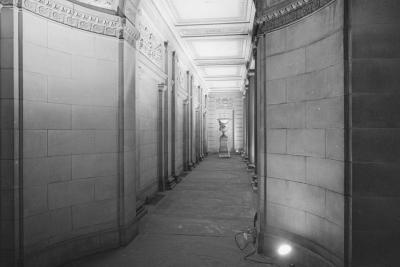 photo of portico, or stone porch hallway, circa 1933