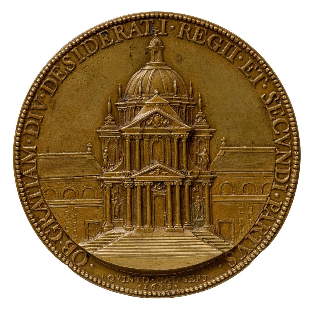 Bronze medal of the Val-de-Grâce as planned by Mansart