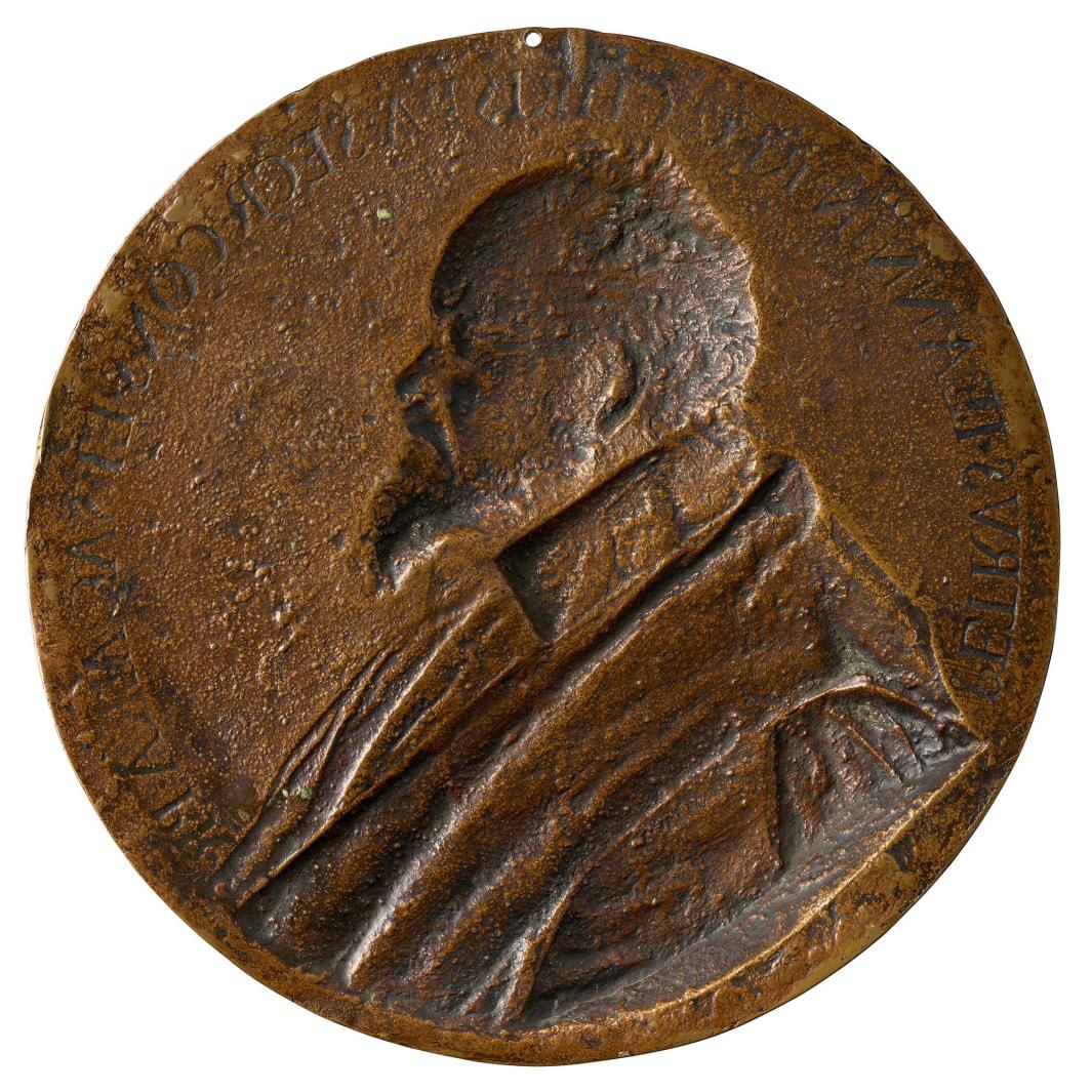 Backside of bronze medal 