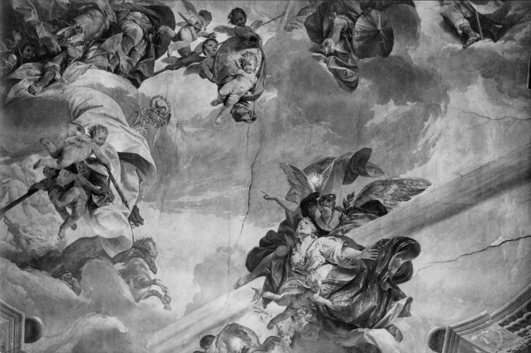 Detail photograph of a ceiling fresco.