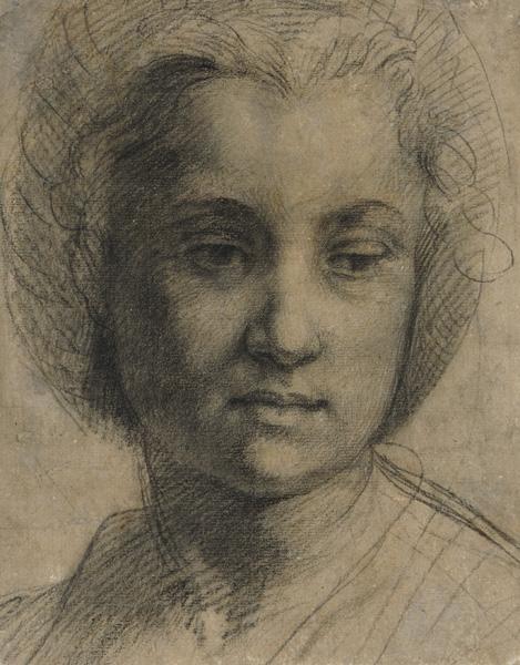 Drawing of the face of a woman