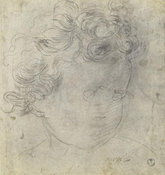 Sketch of the hair of a child