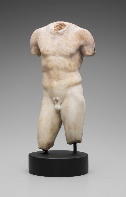 nude male torso on base