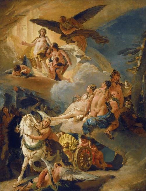 Painting of mythical scene of Apollo and Phaethon.