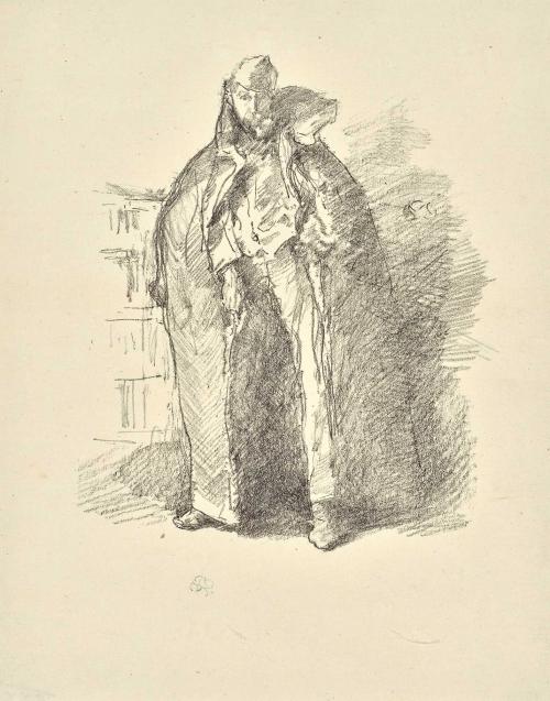 Portrait of a man wearing a long cloak, standing