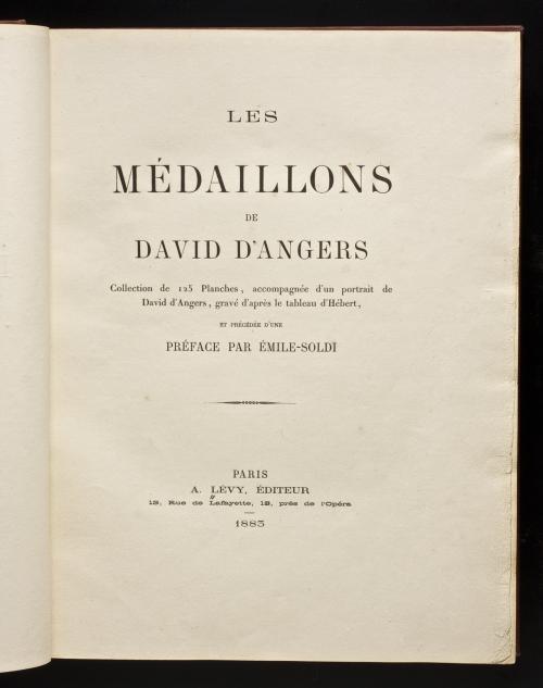 photograph of title page of book in french, late 19th century typeface