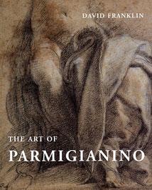cover of the catalogue for the exhibition The Art of Parmigianino with sketch of the torso and legs of a figure wrapped in drapery