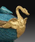 Detail of Gouthiere gilt-bronze pot-pourri vase with head of a swan