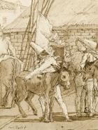 drawing of punchinello and donkeys