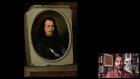 video still of Xavier Salomon and oil painting of a portrait of a man