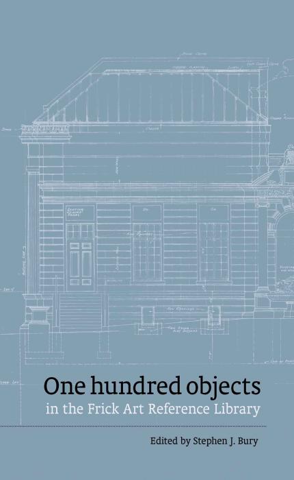 book cover with building drafts, entitled one hundred objects