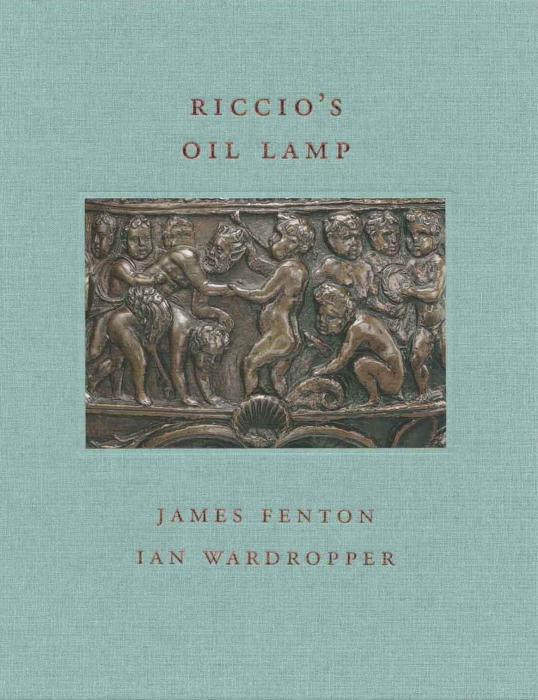 book cover entitled Riccio's Oil Lamp with detail of subjects depicting classical art and poetry