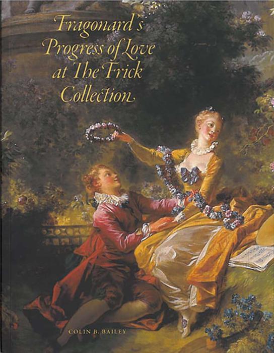 cover of book,Fragonard's Progress of Love, depicting man and woman seated with floral crown