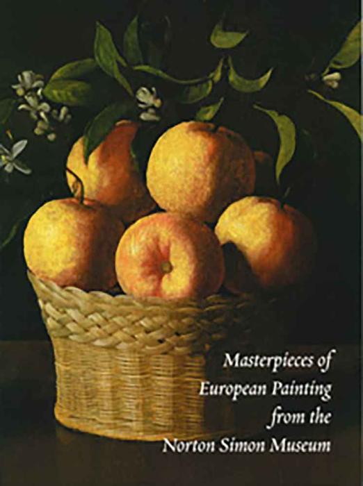catalogue cover of, Masterpieces of European Painting, depicting still life of oranges