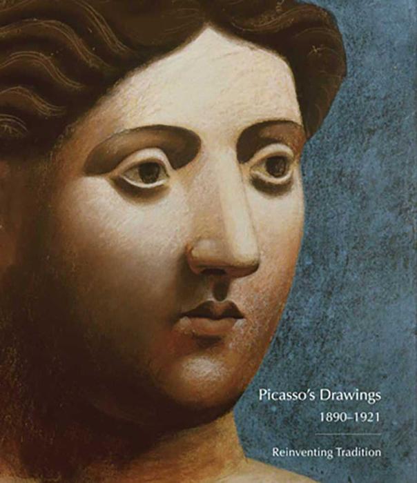 catalogue cover of Picasso's Drawings depicting painting of woman's face
