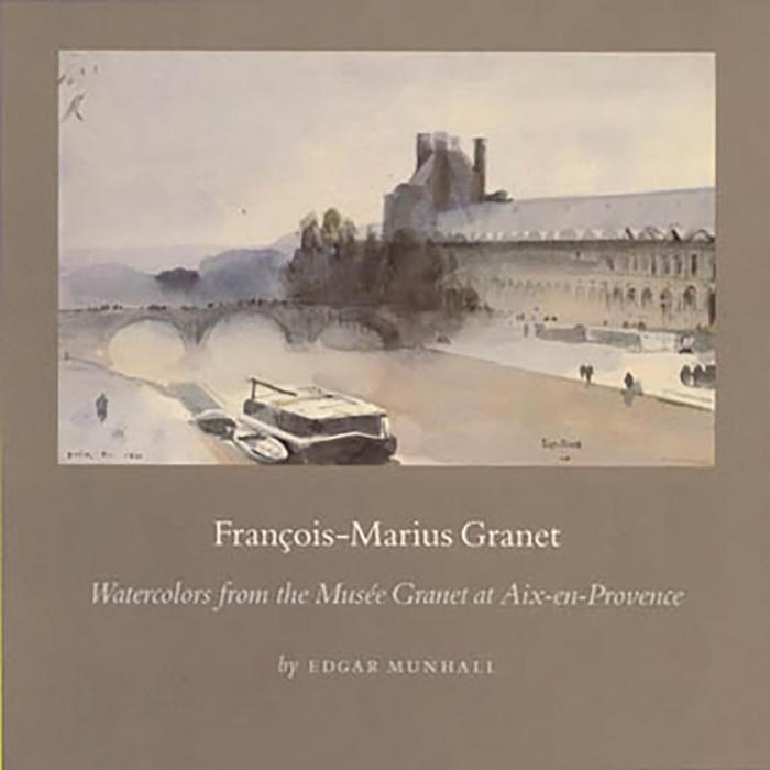 exhibition catalogue of François-Marius Granet, depicting river scene with bridge