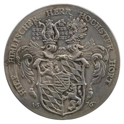 Silver medal of the coat of arms of Elizabeth, Duchess of Saxony