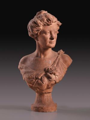 photo of plaster bust of Helen Clay Frick
