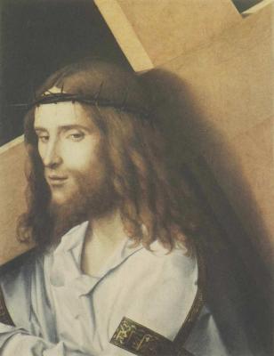 Painting of Jesus carrying the cross
