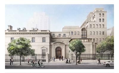 rendering of Frick Collection building plan