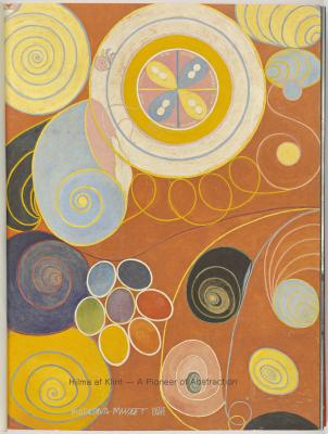 Book cover of "Hilma af Klint: A Pioneer of Abstraction," featuring a colorful abstract painting