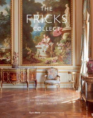 A book cover with the title "The Fricks Collect" and a picture of a room with a painting on the wall