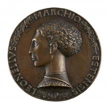 image of a bronze portrait medal of Pisanello, Leonello d’Este