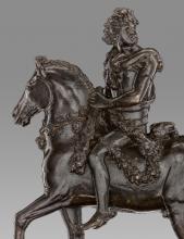 Hercules on Horseback, detail, bronze