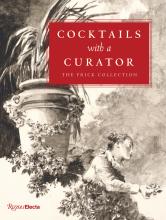 Book cover with black-and-white drawing of a man surrounded by plants with a red text box that reads "Cocktails with a Curator"