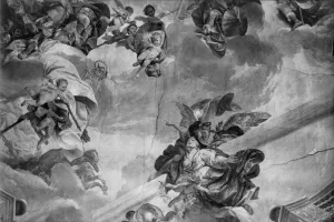 Detail photograph of a ceiling fresco.
