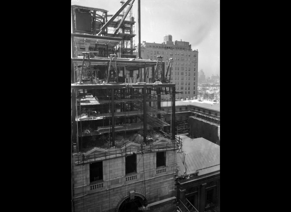 construction of building, circa 1934